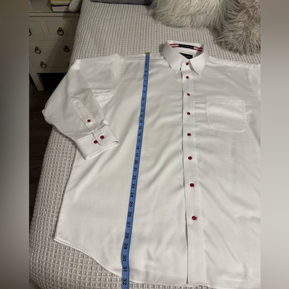 Paul Frederick Non-Iron Cotton Solid Dress Shirt
With Contrast Trim - Picture 4 of 11